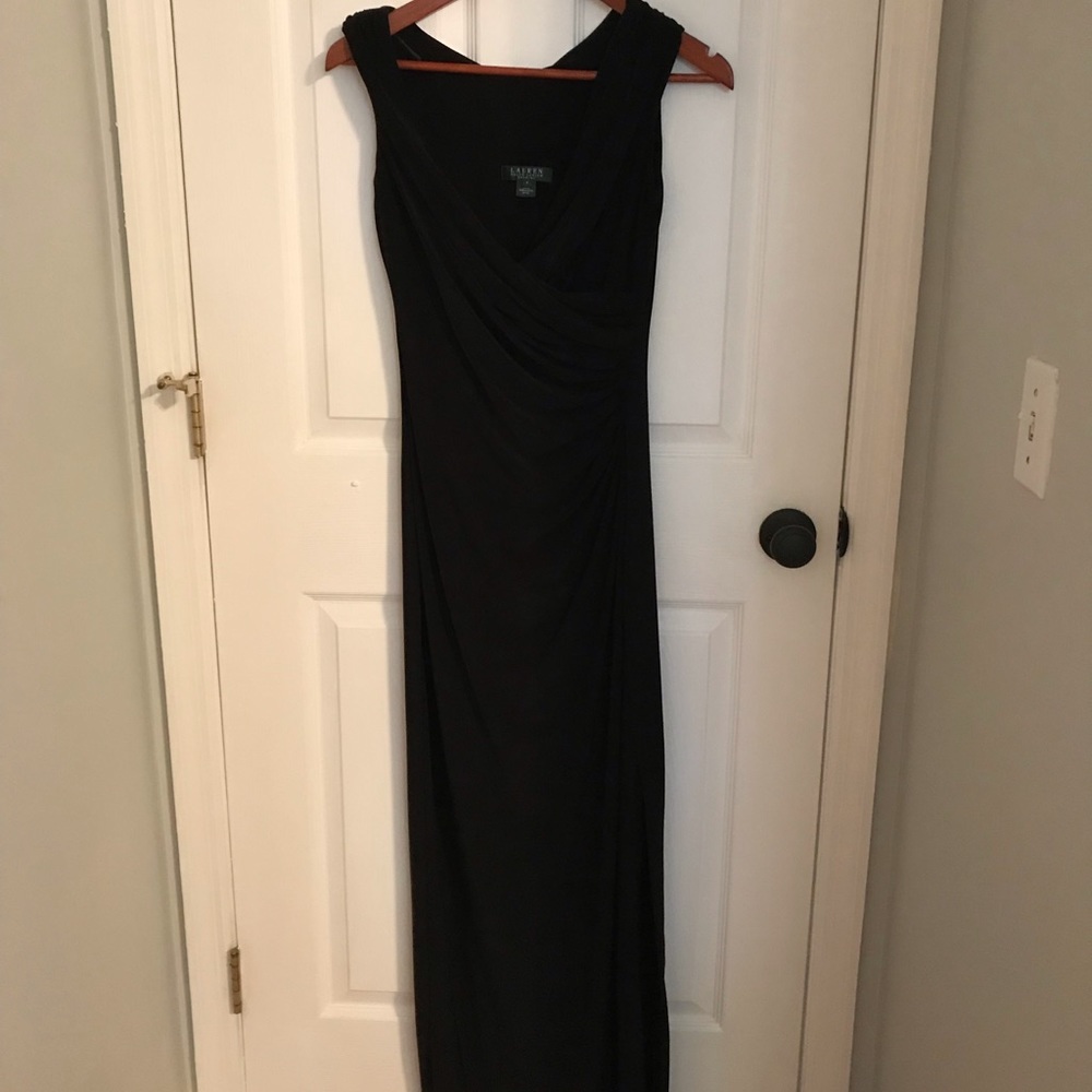 Ralph Lauren Evening: Black gown.